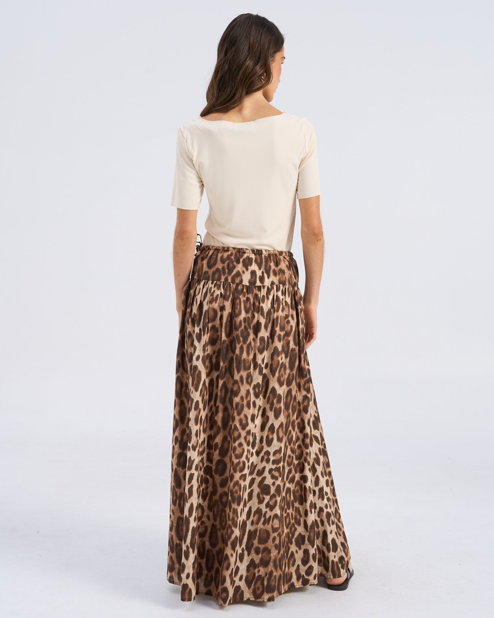 VMROXANNE LEOPARD MAXI SKIRT